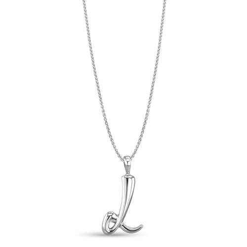 Initial L Love Letter Pendant Catherine Best Dev Silver Pendant on a 18 chain
