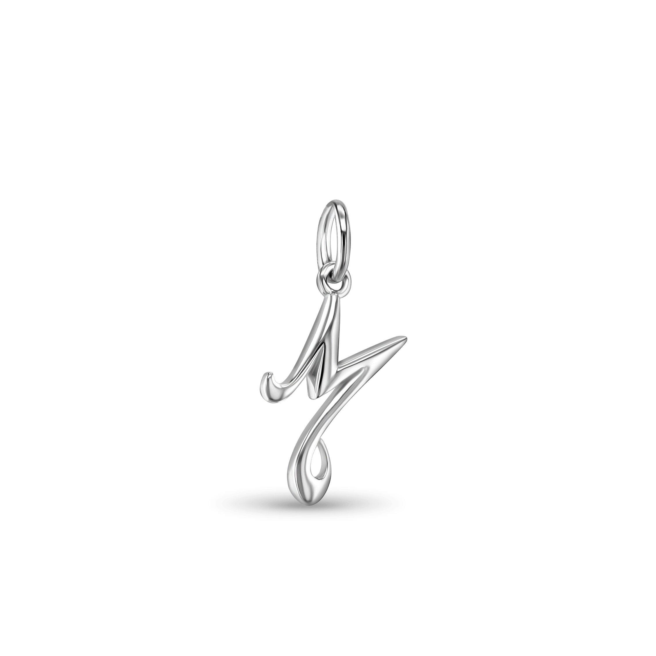 Initial M Love Letter Mini Pendant in Silver Catherine Best Dev Pendant