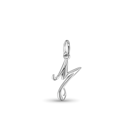 Initial M Love Letter Mini Pendant in Silver Catherine Best Dev Pendant