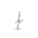 Initial M Love Letter Mini Pendant in Silver Catherine Best Dev Pendant