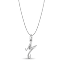 Initial M Love Letter Mini Pendant in Silver Catherine Best Dev