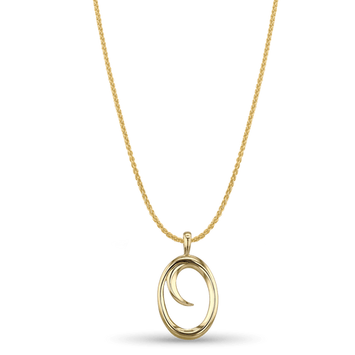 Initial O Love Letter Pendant Catherine Best Dev 9ct Yellow Gold Pendant on a 18 chain