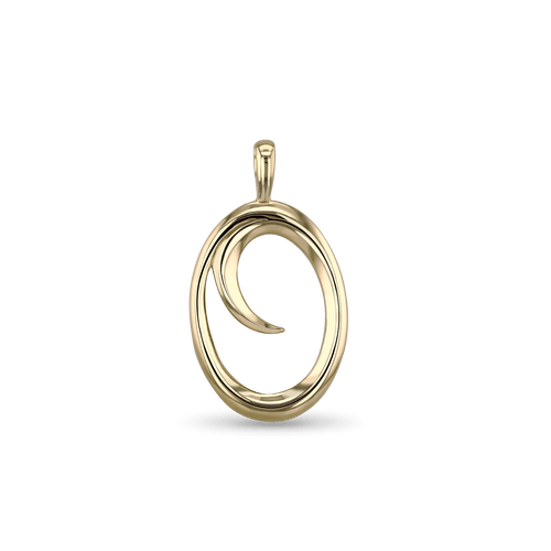Initial O Love Letter Pendant Catherine Best Dev 9ct Yellow Gold Pendant