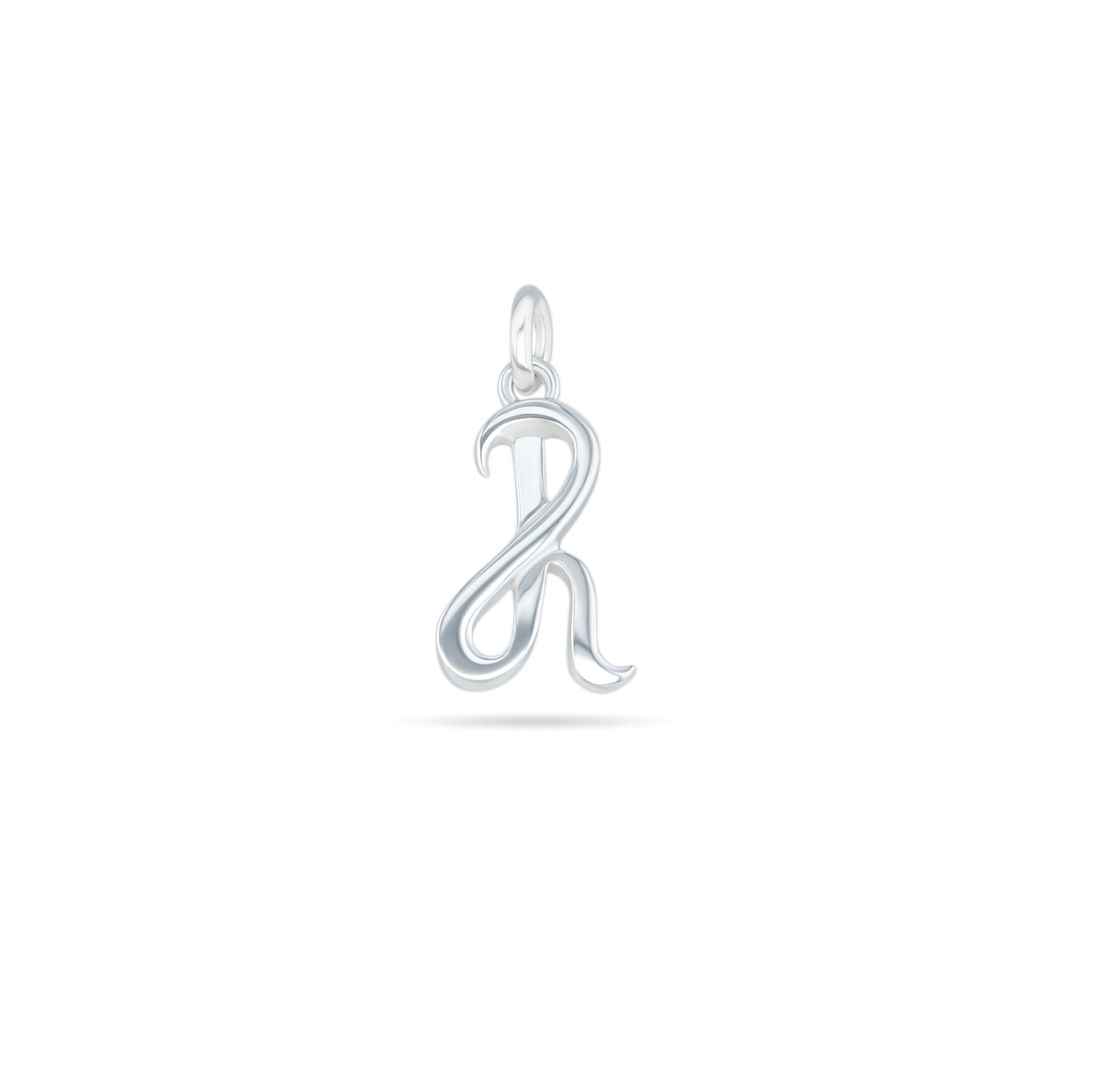 Initial R Love Letter Mini Pendant in Silver Catherine Best Dev Pendant