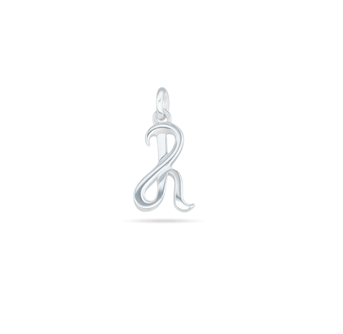 Initial R Love Letter Mini Pendant in Silver Catherine Best Dev Pendant