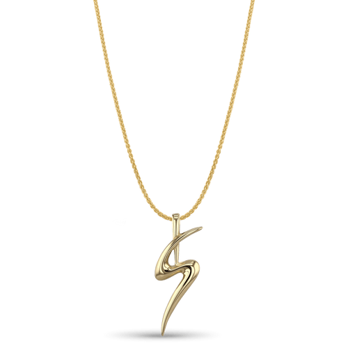 Initial S Love Letter Pendant Catherine Best Dev 18ct Yellow Gold Pendant on a 18 chain