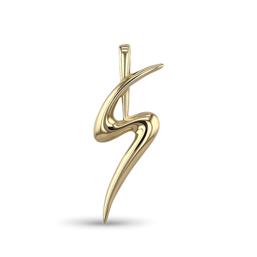 Initial S Love Letter Pendant Catherine Best Dev 9ct Yellow Gold Pendant