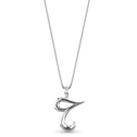 Initial T Love Letter Pendant Catherine Best Dev Silver Pendant on a 18 chain