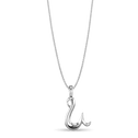 Initial U Love Letter Pendant Catherine Best Dev Silver Pendant on a 18 chain