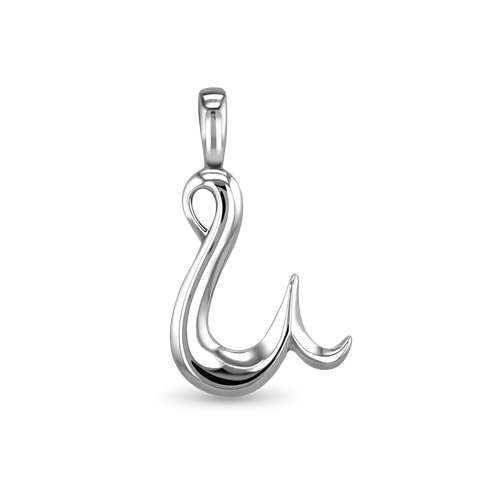 Initial U Love Letter Pendant Catherine Best Dev Silver Pendant