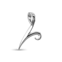 Initial V Love Letter Pendant Catherine Best Dev Silver Pendant