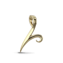 Initial V Love Letter Pendant Catherine Best Dev 9ct Yellow Gold Pendant
