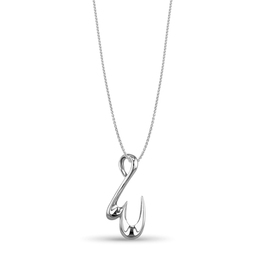 Initial W Love Letter Pendant Catherine Best Dev Silver Pendant on a 18 chain