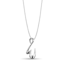 Initial W Love Letter Pendant Catherine Best Dev Silver Pendant on a 18 chain