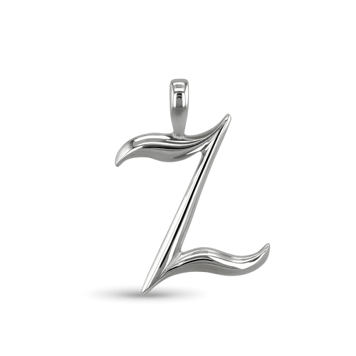 Initial Z Love Letter Pendant Catherine Best Dev Silver Pendant