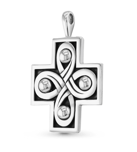 Spirit Religious Cross Pendant in Silver Catherine Best Dev Pendant
