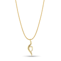 Wildflame Pendant Catherine Best Dev 9ct Yellow Gold Pendant on a 18