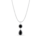 Midnight Pendant Catherine Best Dev 2 Stone Design Black Cubic Zirconia Pendant on a 18 chain