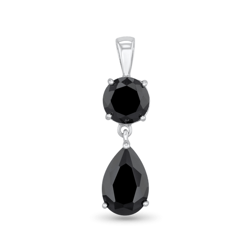 Midnight Pendant Catherine Best Dev 2 Stone Design Black Cubic Zirconia Pendant