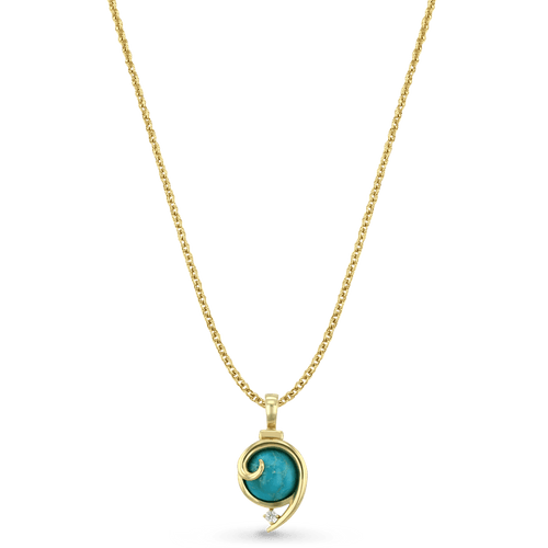 Peacocks Pendant Catherine Best Dev Pendant on a 18 chain