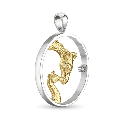 Life is Precious Pendant Catherine Best Dev Silver and Gold Plate Pendant