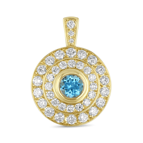 Loves Flare Pendant Catherine Best Dev Pendant Blue Topaz