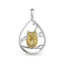 The Wise One Pendant Catherine Best Dev Silver and Gold Plate Pendant