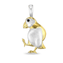 Oscar the Puffin Pendant Catherine Best Dev Silver and Gold Plate Pendant