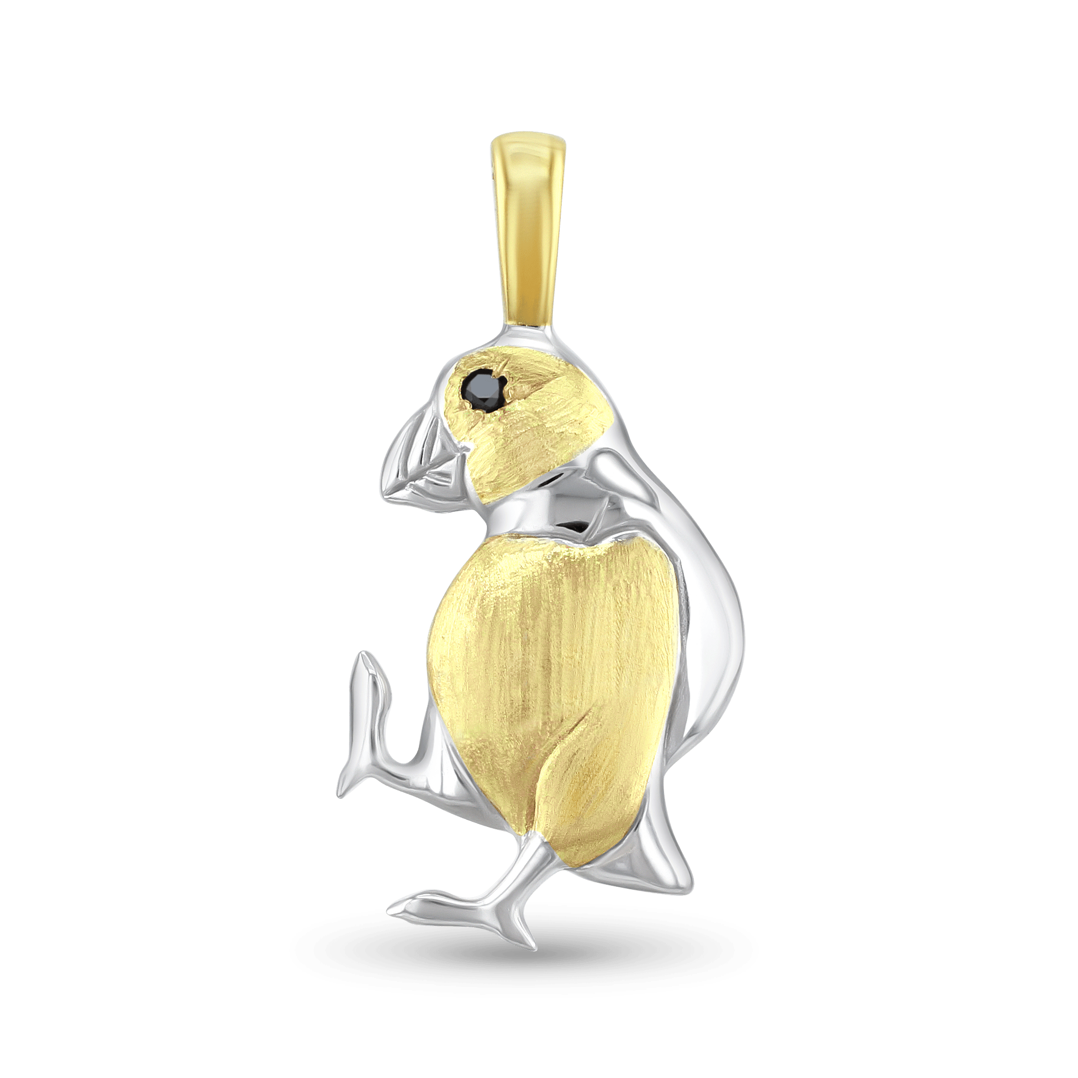 Oscar the Puffin Pendant Catherine Best Dev 9ct Yellow Gold Pendant