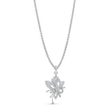 Flutterby Handmade Diamond Pendant in Platinum Catherine Best Dev Pendant on a 18