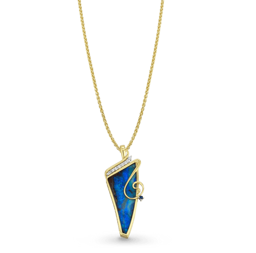Blue Lake Pendant Catherine Best Dev Pendant on a 18 chain