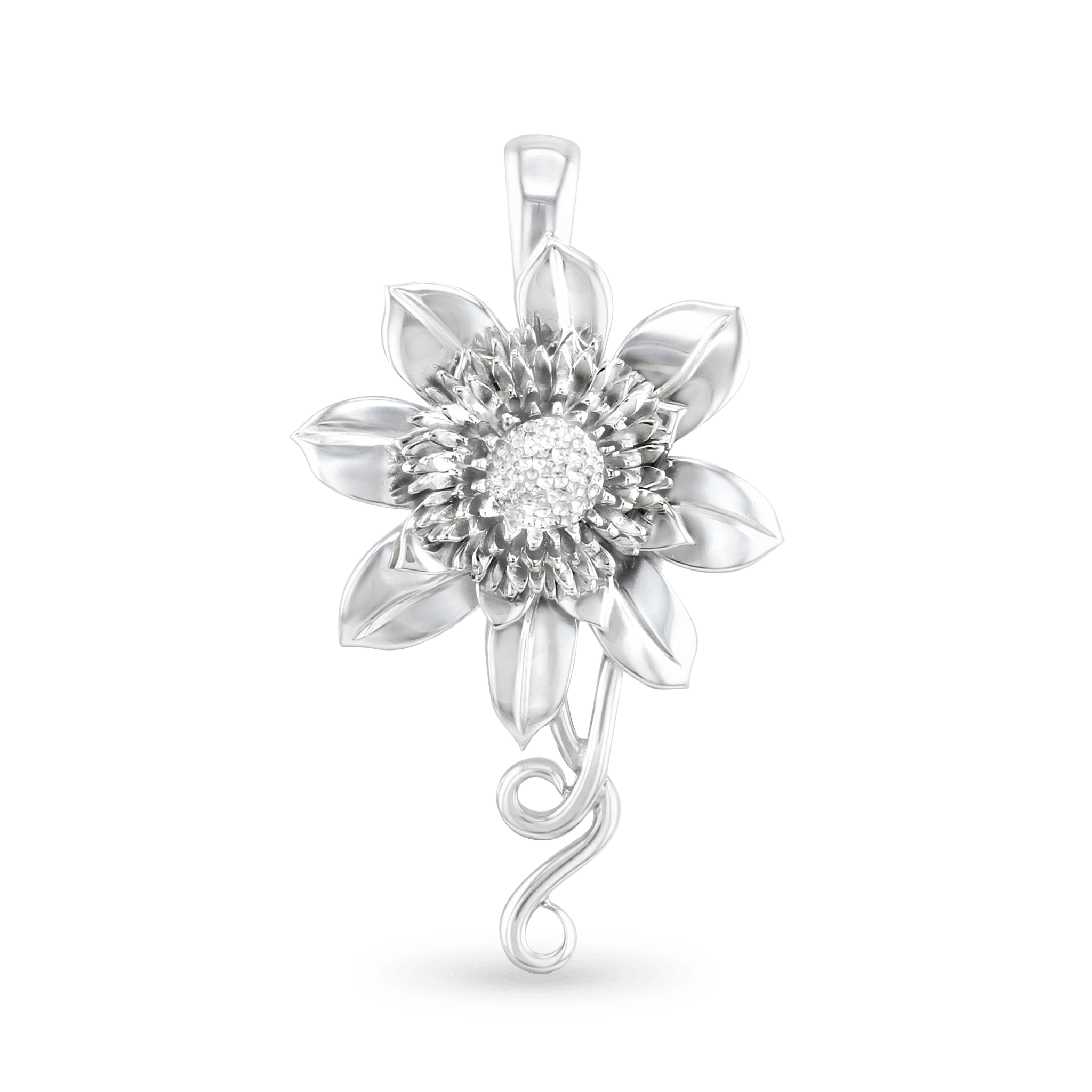 Clematis Empress Pendant Catherine Best Dev Silver and 9ct Yellow Gold Pendant