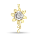 Clematis Empress Pendant Catherine Best Dev Silver and 9ct Yellow Gold Pendant