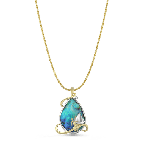 Sail Away With Me Pendant Catherine Best Dev Pendant on a 18 chain