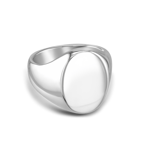 The Gentleman's Grand Oval Signet Ring in Silver or Gold Catherine Best Dev
