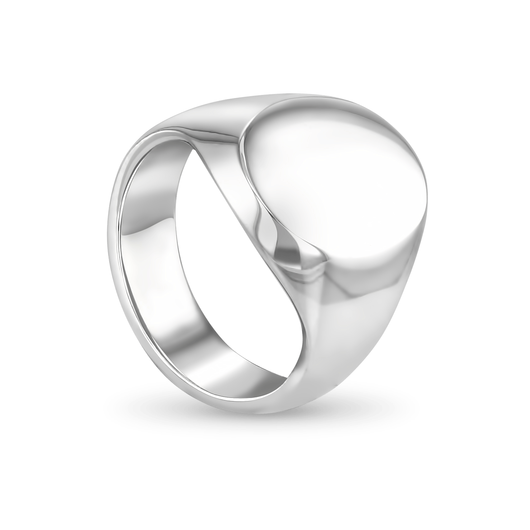 The Gentleman's Grand Oval Signet Ring in Silver or Gold Catherine Best Dev Silver