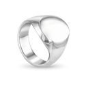 The Gentleman's Grand Oval Signet Ring in Silver or Gold Catherine Best Dev Silver