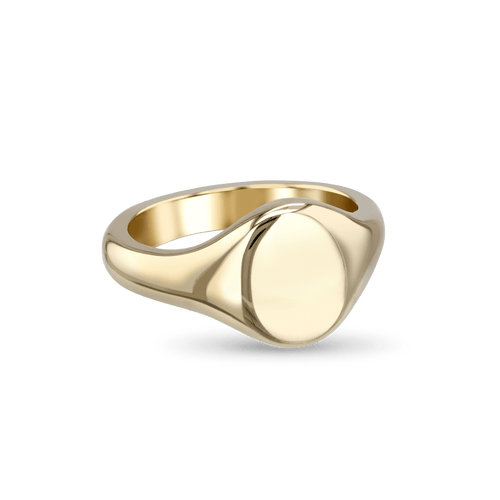 Men's Classic Oval Head Signet Ring Catherine Best Dev 9ct Yellow Gold