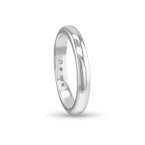 The CB Ladies Court Shaped Wedding Ring Catherine Best Dev Platinum 3mm