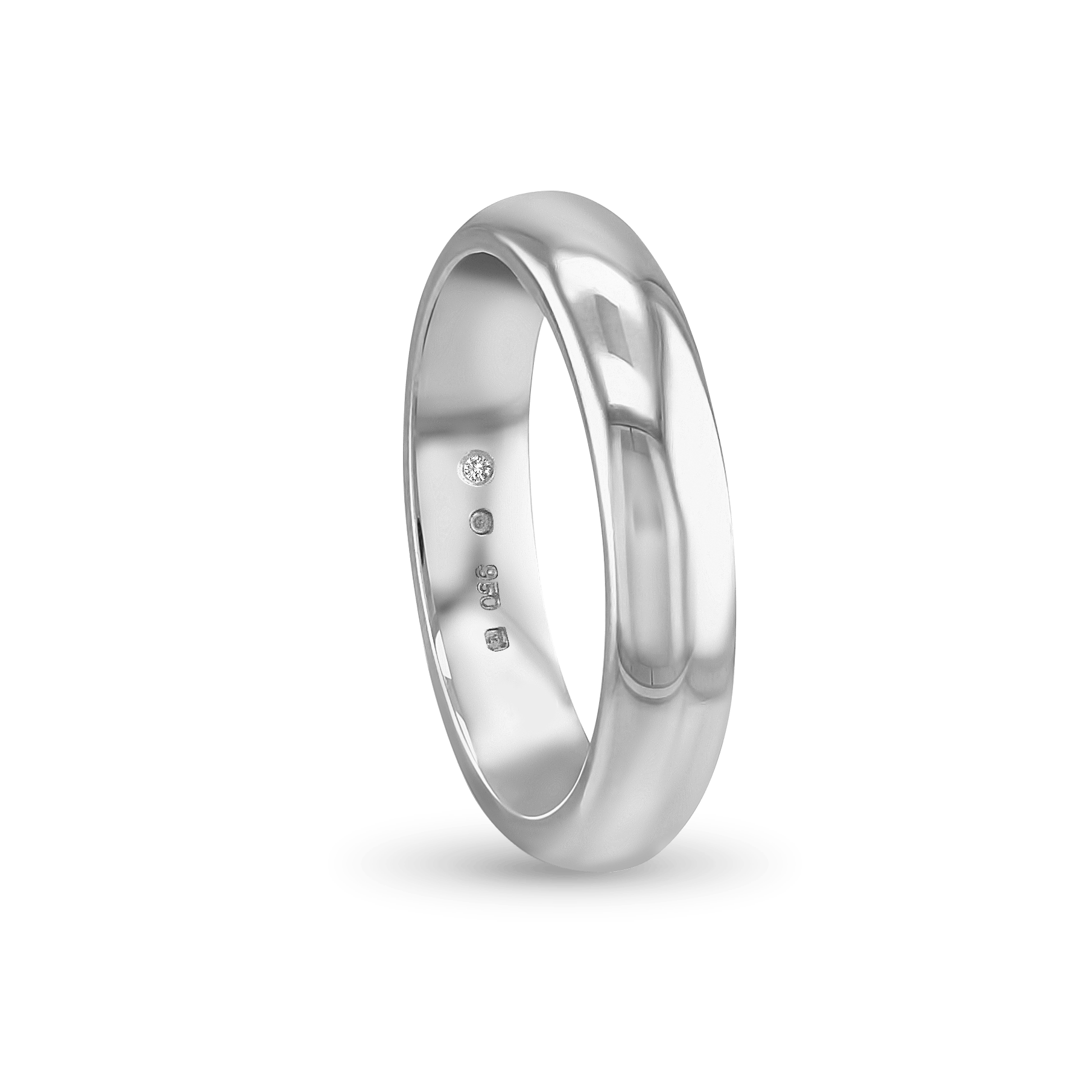 The CB Ladies Court Shaped Wedding Ring Catherine Best Dev Platinum 4mm