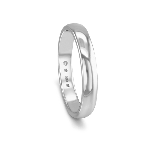 The CB Gentlemans Court Shaped Wedding Ring Catherine Best Dev Platinum 4mm
