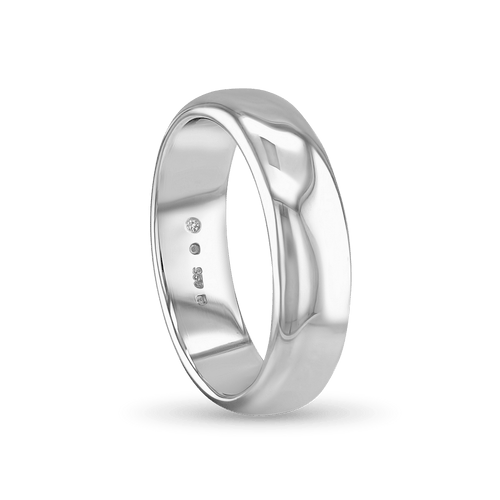 The CB Gentlemans Court Shaped Wedding Ring Catherine Best Dev Platinum 5mm