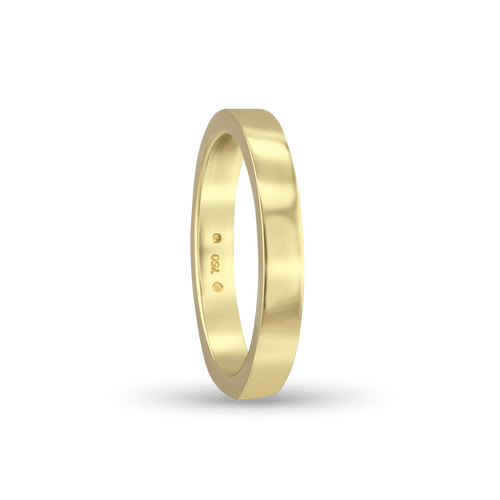 The CB Ladies Flat Court Shaped Wedding Ring Catherine Best Dev 18ct Yellow Gold 3mm