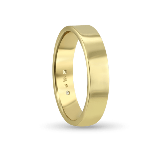 The CB Gentlemans Flat Court Shaped Wedding Ring Catherine Best Dev 18ct Yellow Gold 5mm