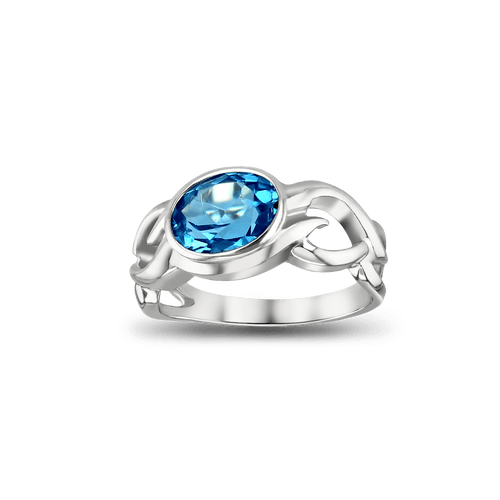 Hearts on Fire Ring Catherine Best Dev Blue Topaz Silver