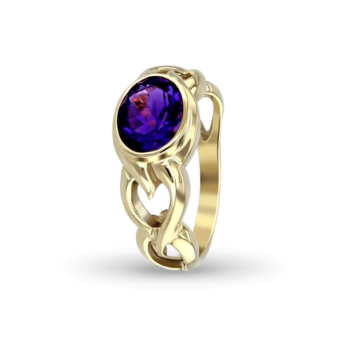 Hearts on Fire Ring Catherine Best Dev Amethyst 9ct Yellow Gold