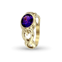 Hearts on Fire Ring Catherine Best Dev Amethyst 9ct Yellow Gold