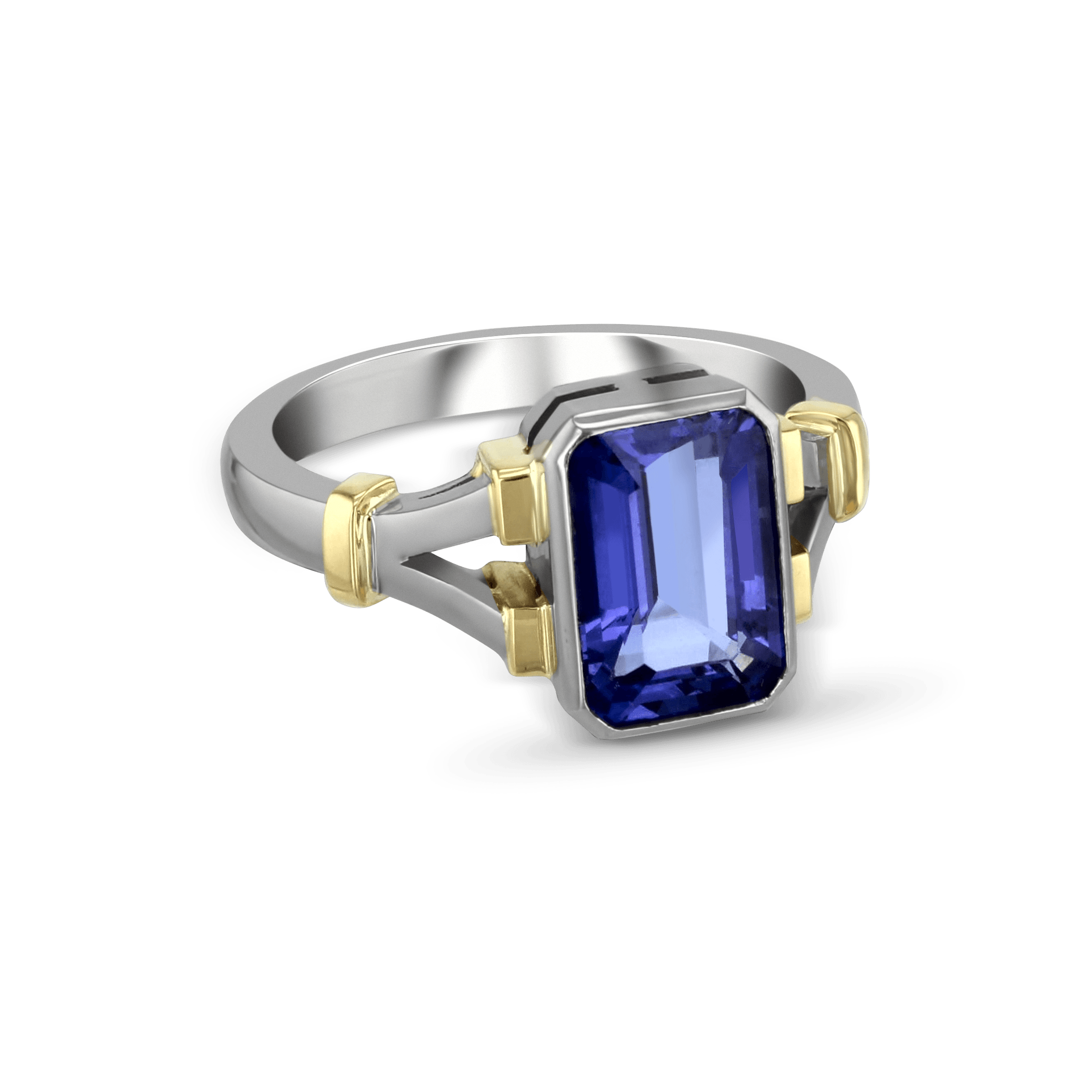 Kagera River Ring Catherine Best Dev Platinum and 18ct Yellow Gold