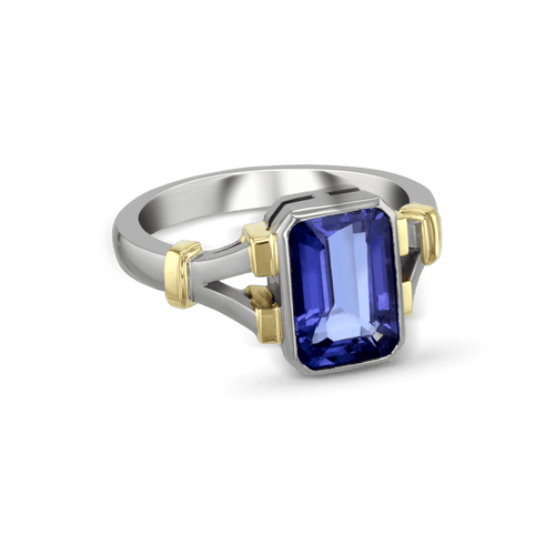 Kagera River Ring Catherine Best Dev Platinum and 18ct Yellow Gold
