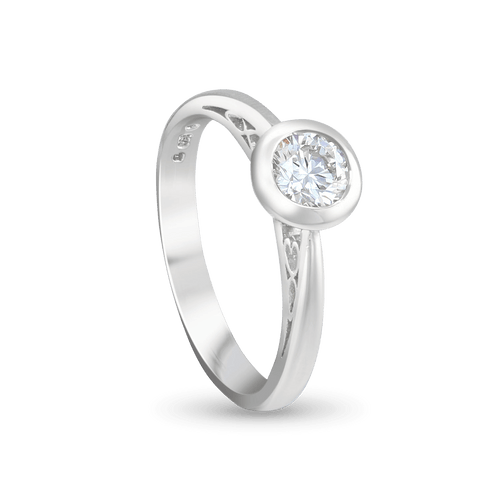 Venus Ring Catherine Best Dev Rubover Platinum 0.50ct E Vvs1
